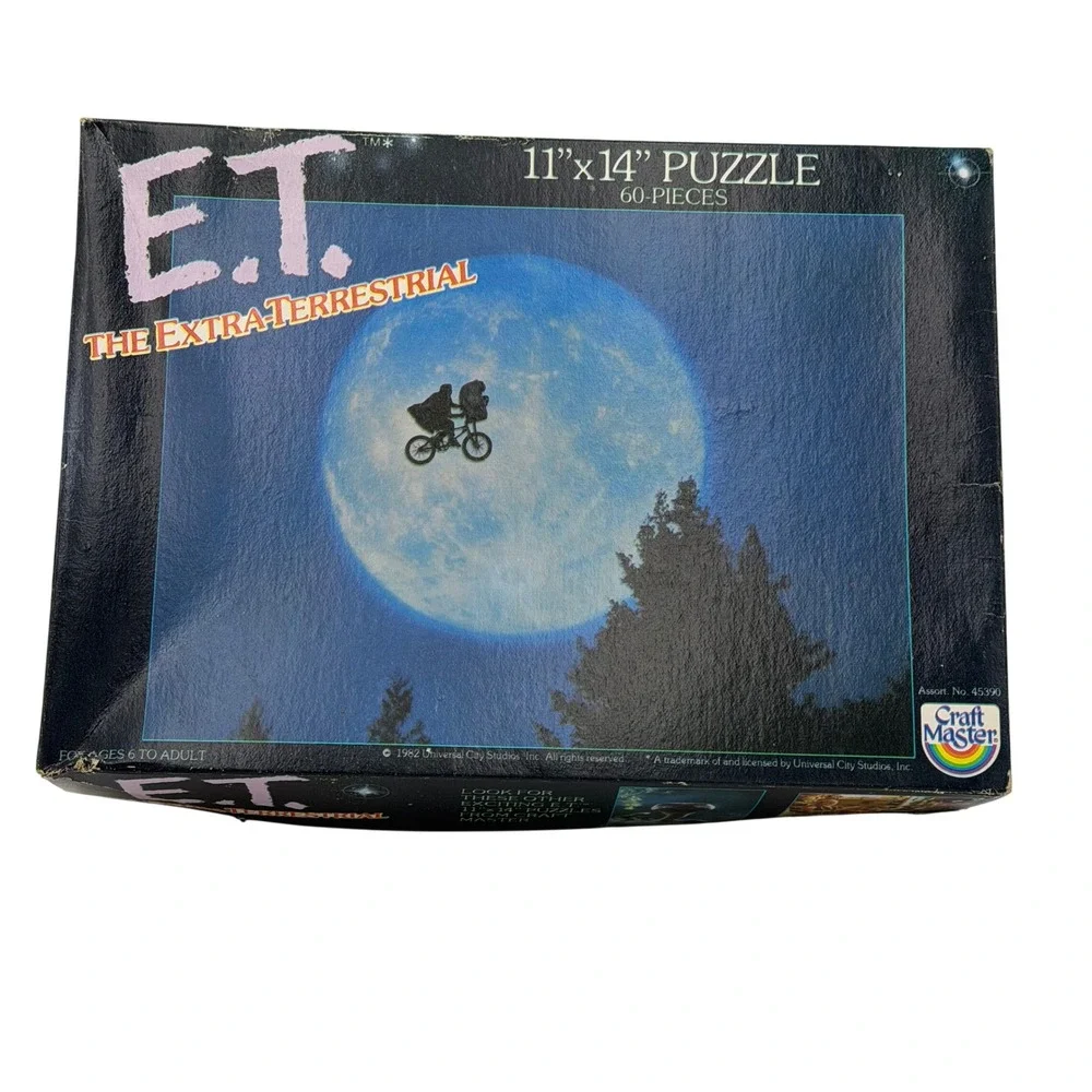 Vtg 1982 ET E.T. The Extra Terrestrial 60pc Jigsaw Puzzle Lot Craft Master 11x14